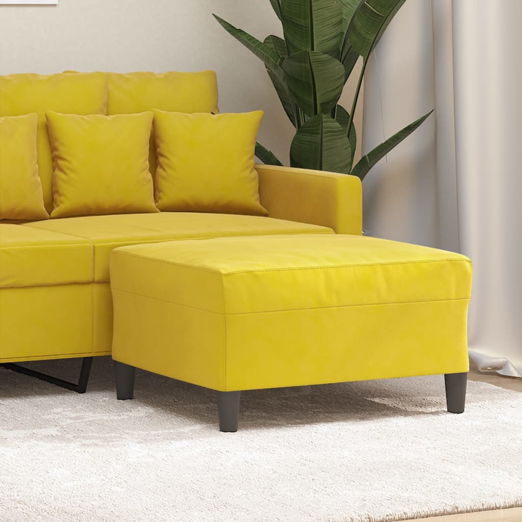 Repose-pied Jaune 70x55x41 cm Velours - XIOS