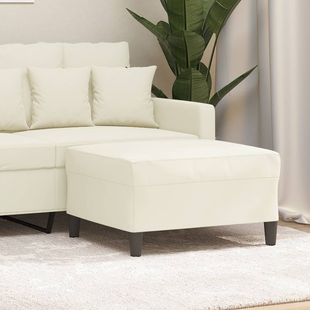 Repose-pied Crème 70x55x41 cm Velours - XIOS