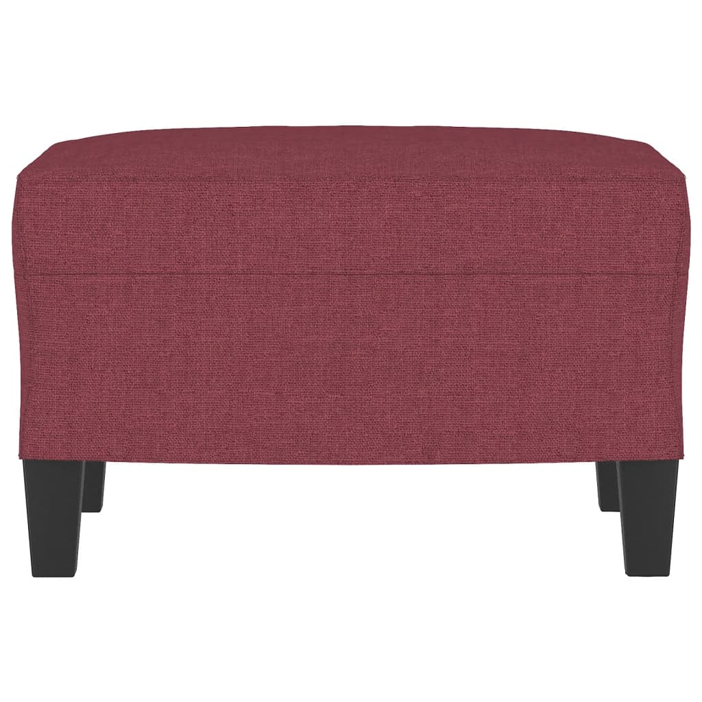 Repose-pied Rouge bordeaux 60x50x41 cm Tissu - XIOS