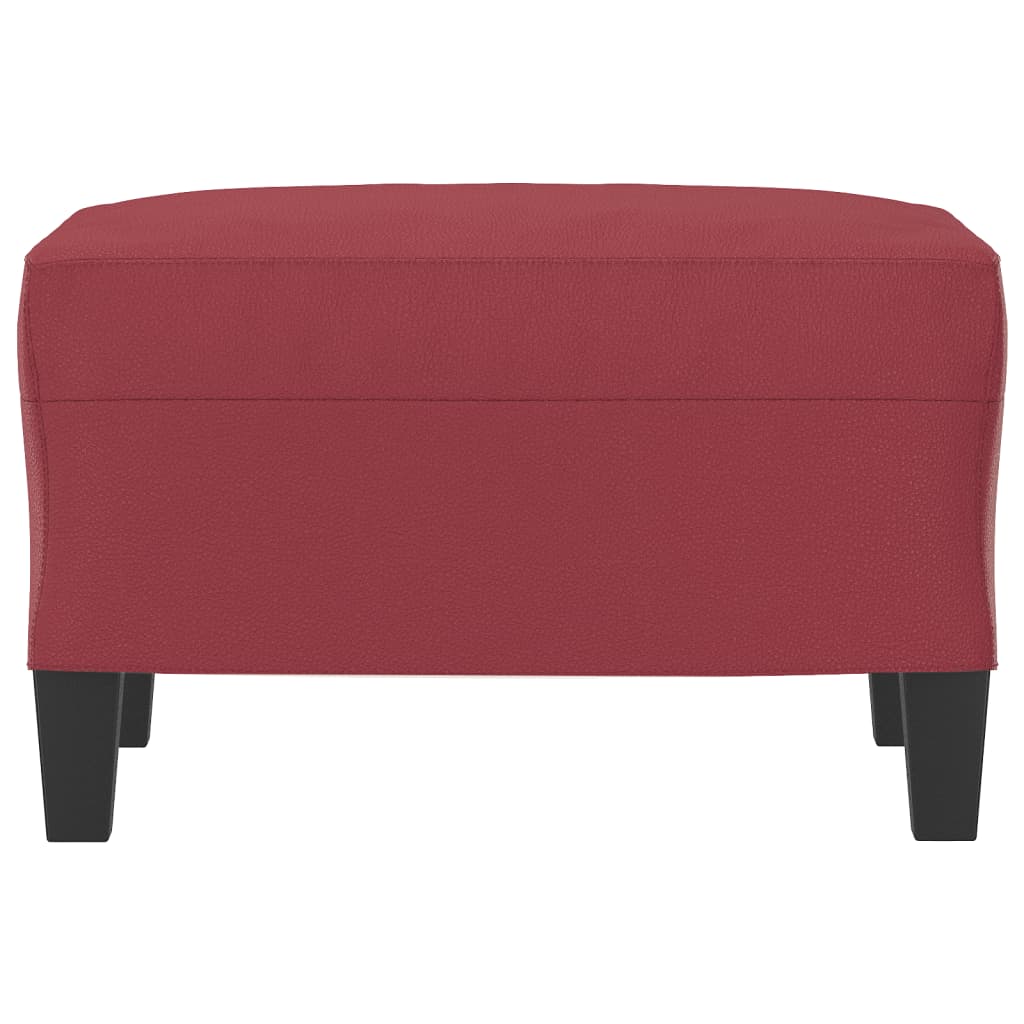 Repose-pied Rouge bordeaux 60x50x41 cm Similicuir - XIOS
