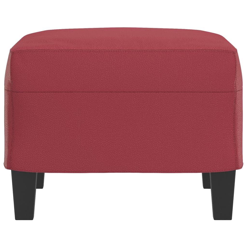 Repose-pied Rouge bordeaux 60x50x41 cm Similicuir - XIOS