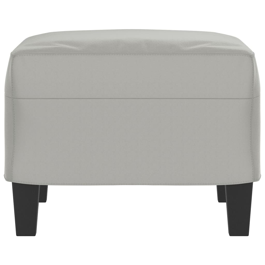Repose-pied Gris clair 60x50x41 cm Tissu microfibre - XIOS