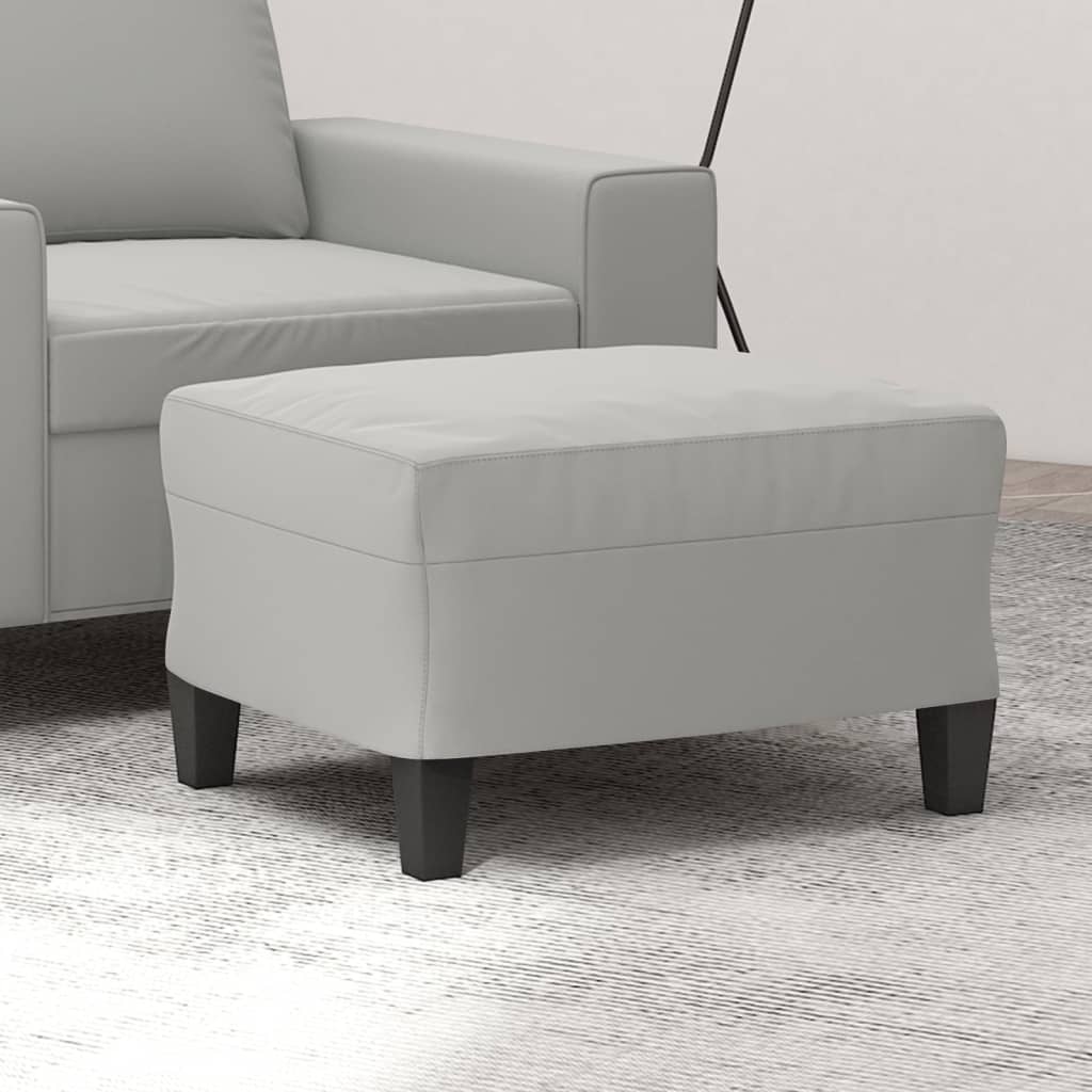 Repose-pied Gris clair 60x50x41 cm Tissu microfibre - XIOS