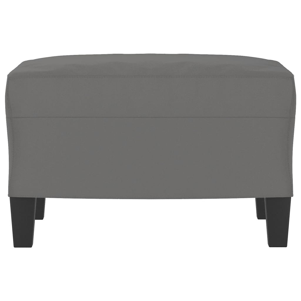 Repose-pied Gris foncé 60x50x41 cm Tissu microfibre - XIOS