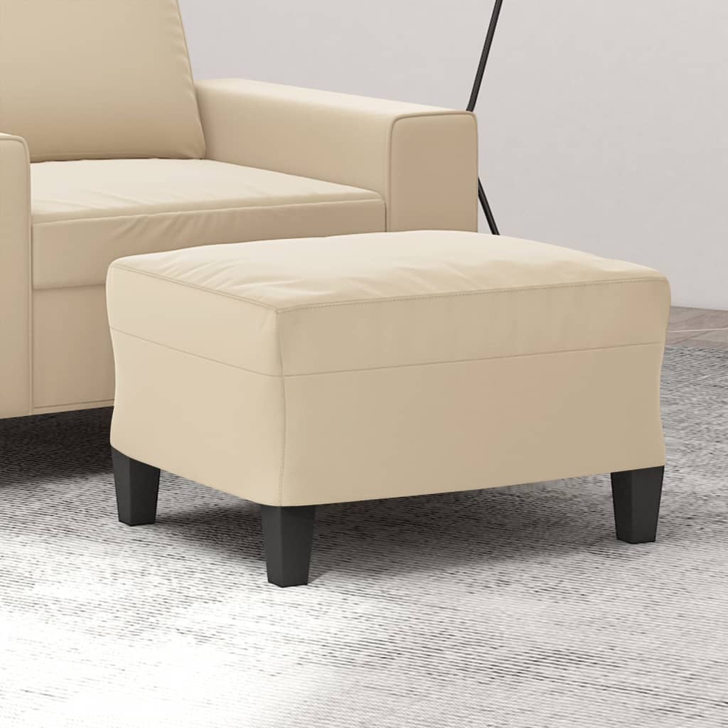 Repose-pied Crème 60x50x41 cm Tissu microfibre - XIOS