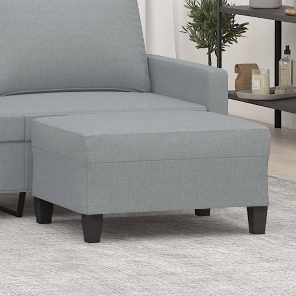 Repose-pied Gris clair 70x55x41 cm Tissu - XIOS