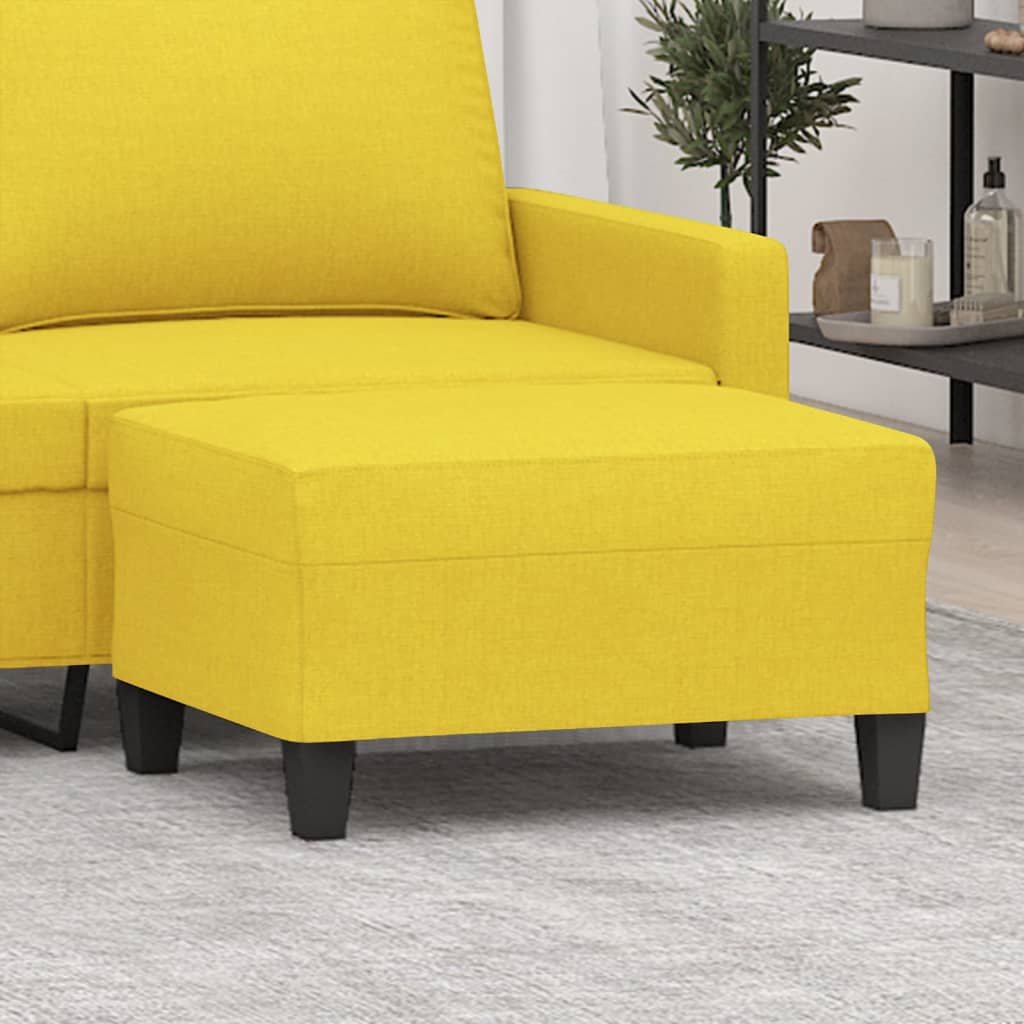 Repose-pied Jaune clair 70x55x41 cm Tissu - XIOS