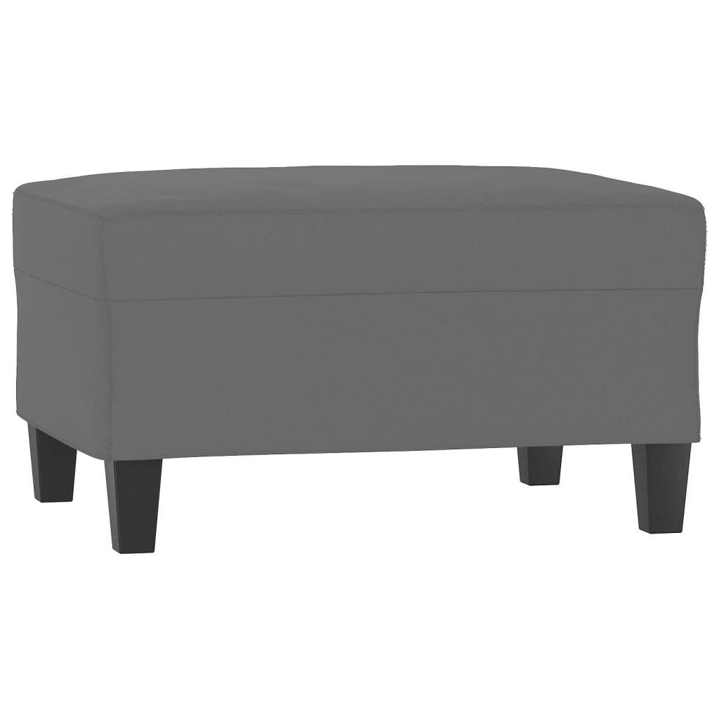 Repose-pied Gris foncé 70x55x41 cm Tissu microfibre - XIOS