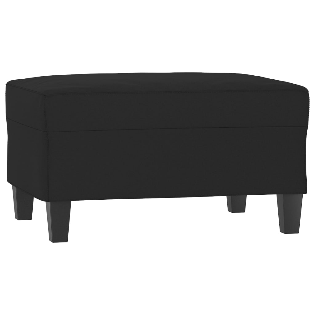 Repose-pied Noir 70x55x41 cm Tissu microfibre - XIOS