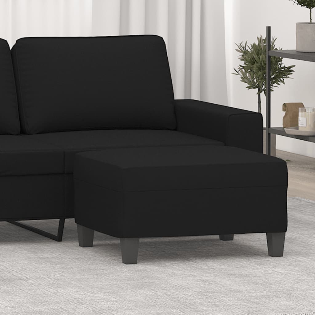 Repose-pied Noir 70x55x41 cm Tissu microfibre - XIOS