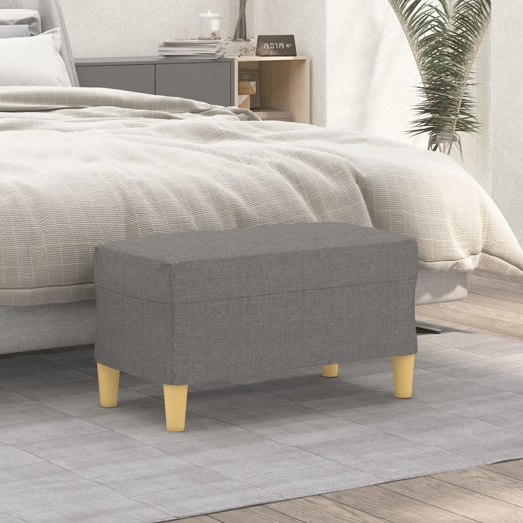Banc Gris foncé 70x35x41 cm Tissu - XIOS