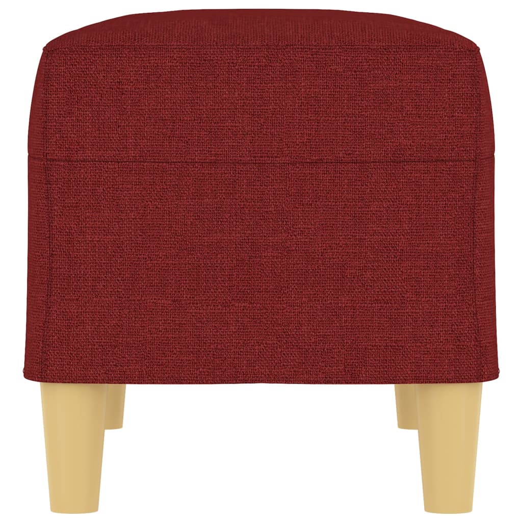 Banc Rouge bordeaux 70x35x41 cm Tissu - XIOS