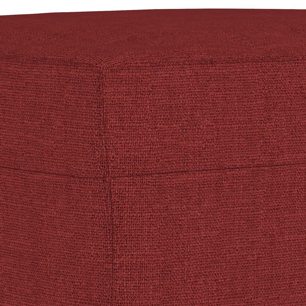 Banc Rouge bordeaux 70x35x41 cm Tissu - XIOS