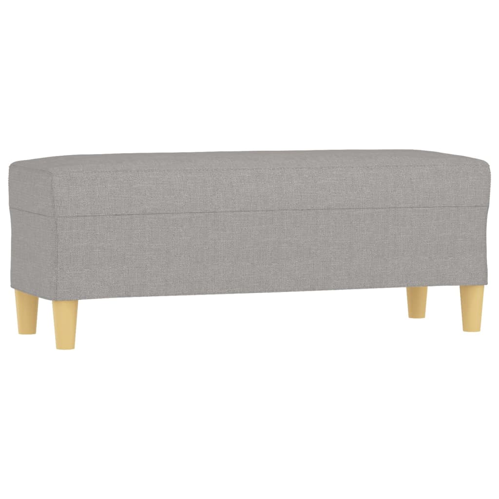 Banc Gris clair 100x35x41 cm Tissu - XIOS
