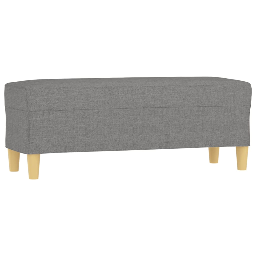 Banc Gris foncé 100x35x41 cm Tissu - XIOS
