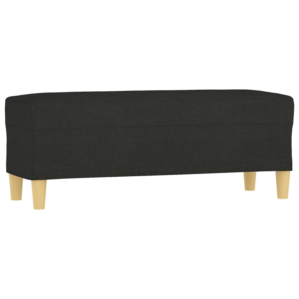 Banc Noir 100x35x41 cm Tissu - XIOS