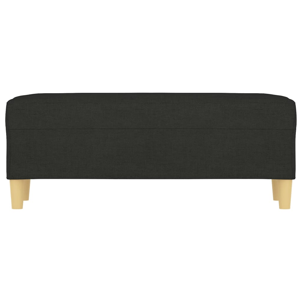 Banc Noir 100x35x41 cm Tissu - XIOS