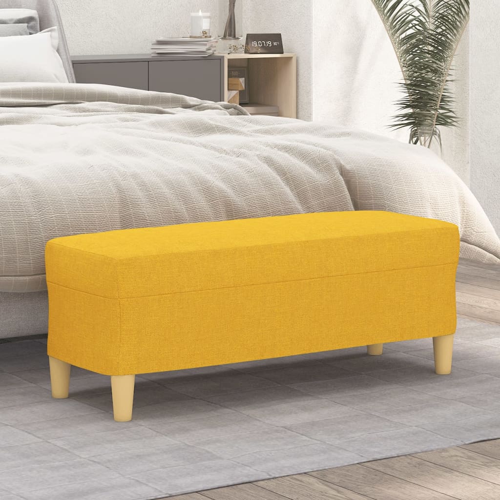 Banc Jaune clair 100x35x41 cm Tissu - XIOS