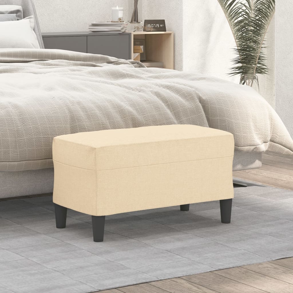 Banc Crème 70x35x41 cm Tissu - XIOS