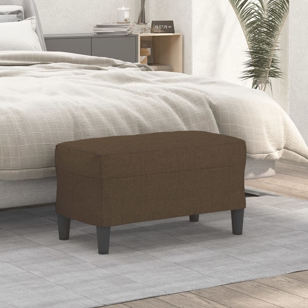 Banc Marron 70x35x41 cm Tissu - XIOS