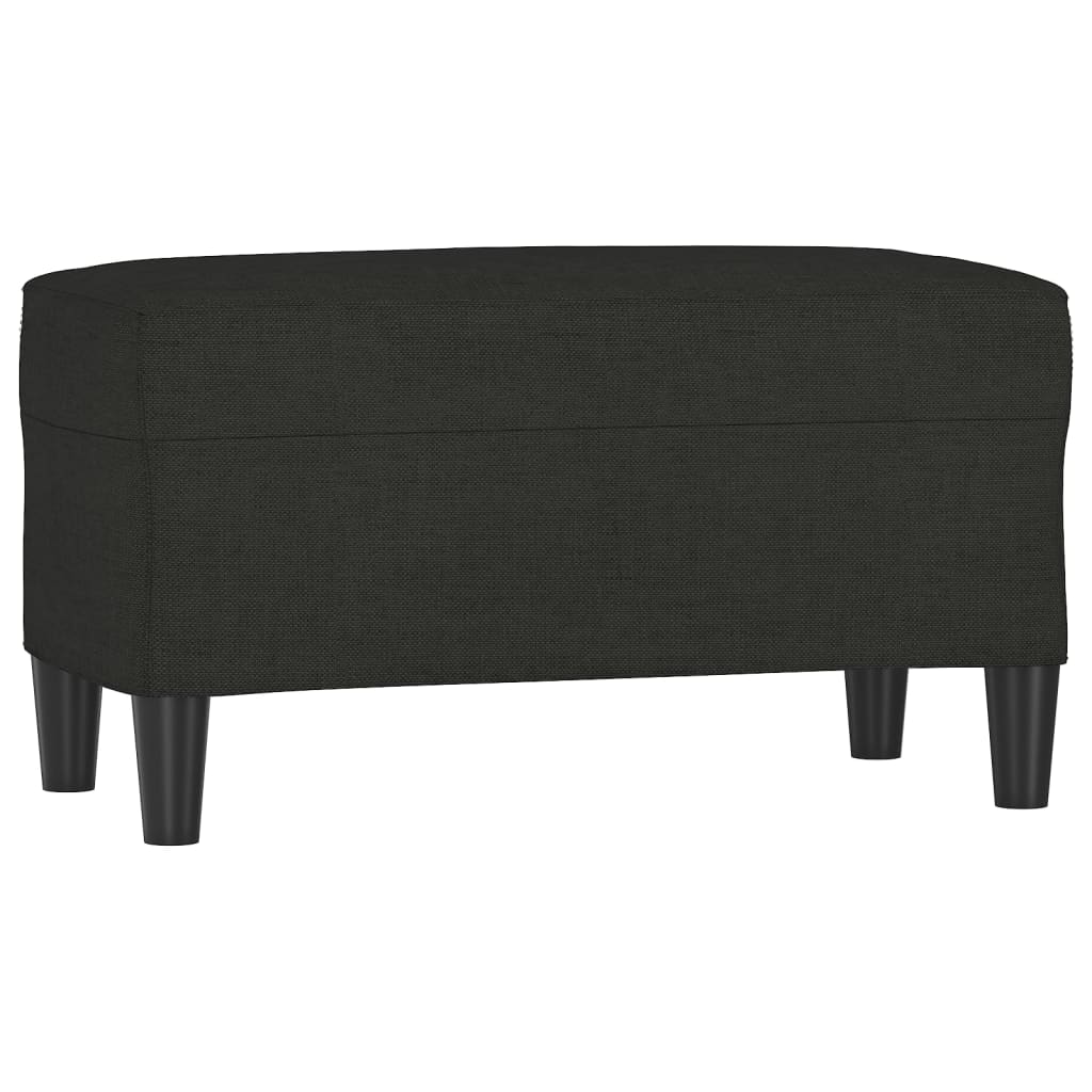 Banc Noir 70x35x41 cm Tissu - XIOS