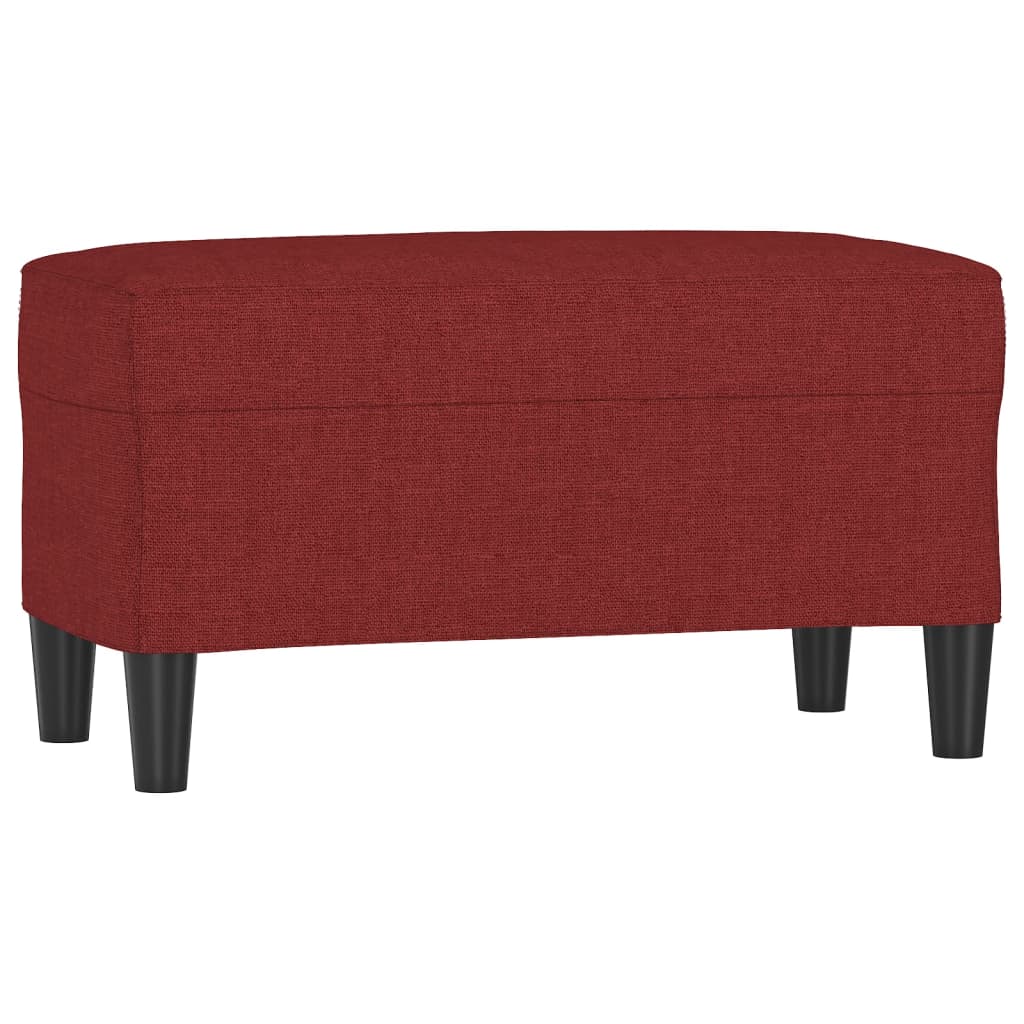Banc Rouge bordeaux 70x35x41 cm Tissu - XIOS