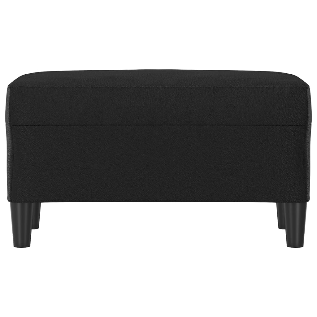 Banc Noir 70x35x41 cm Similicuir - XIOS