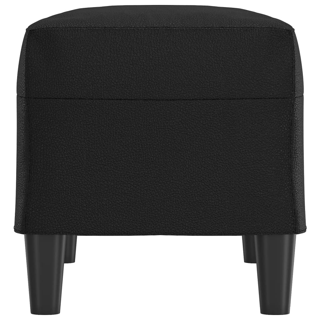 Banc Noir 70x35x41 cm Similicuir - XIOS