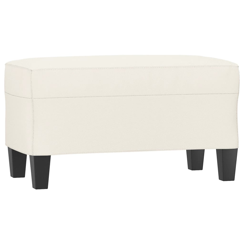Banc Crème 70x35x41 cm Similicuir - XIOS