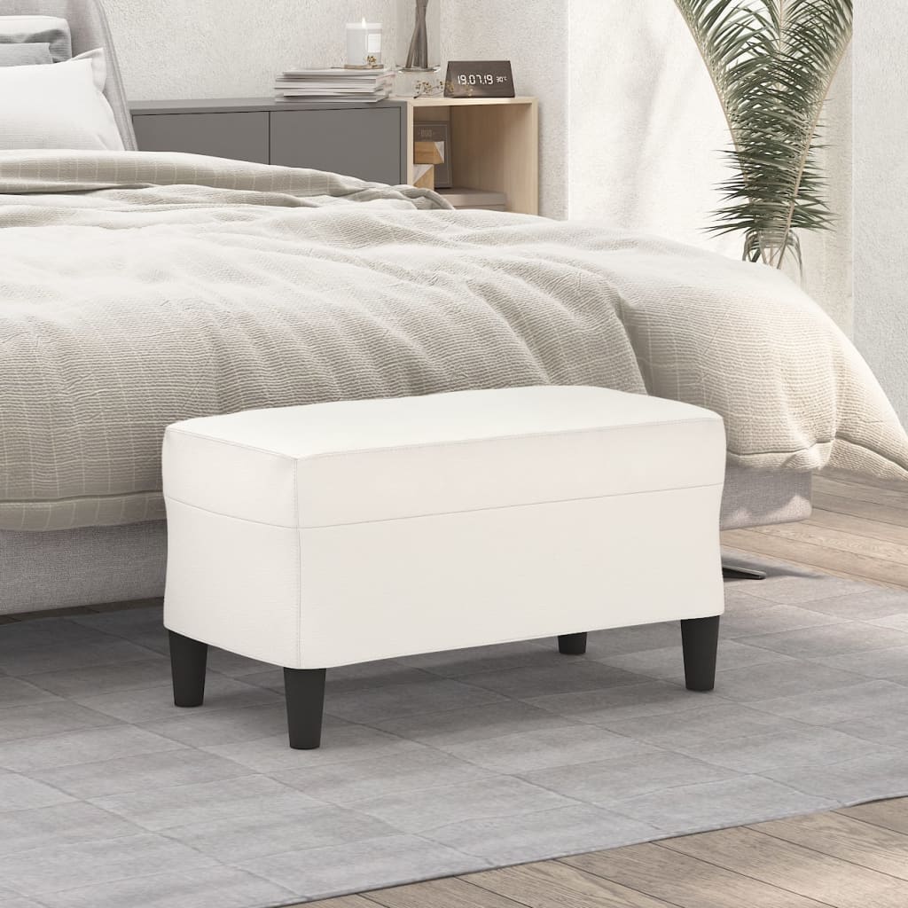 Banc Crème 70x35x41 cm Similicuir - XIOS