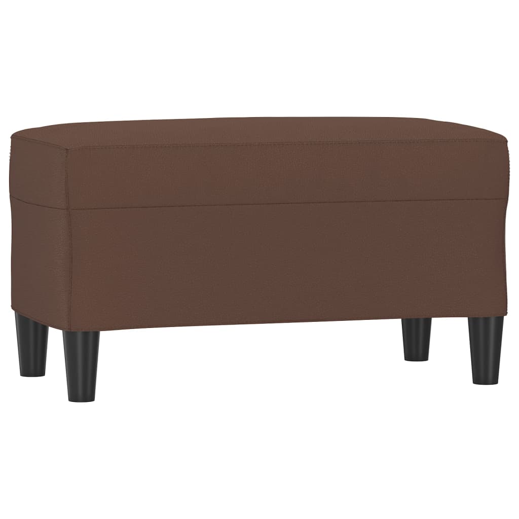 Banc Marron 70x35x41 cm Similicuir - XIOS