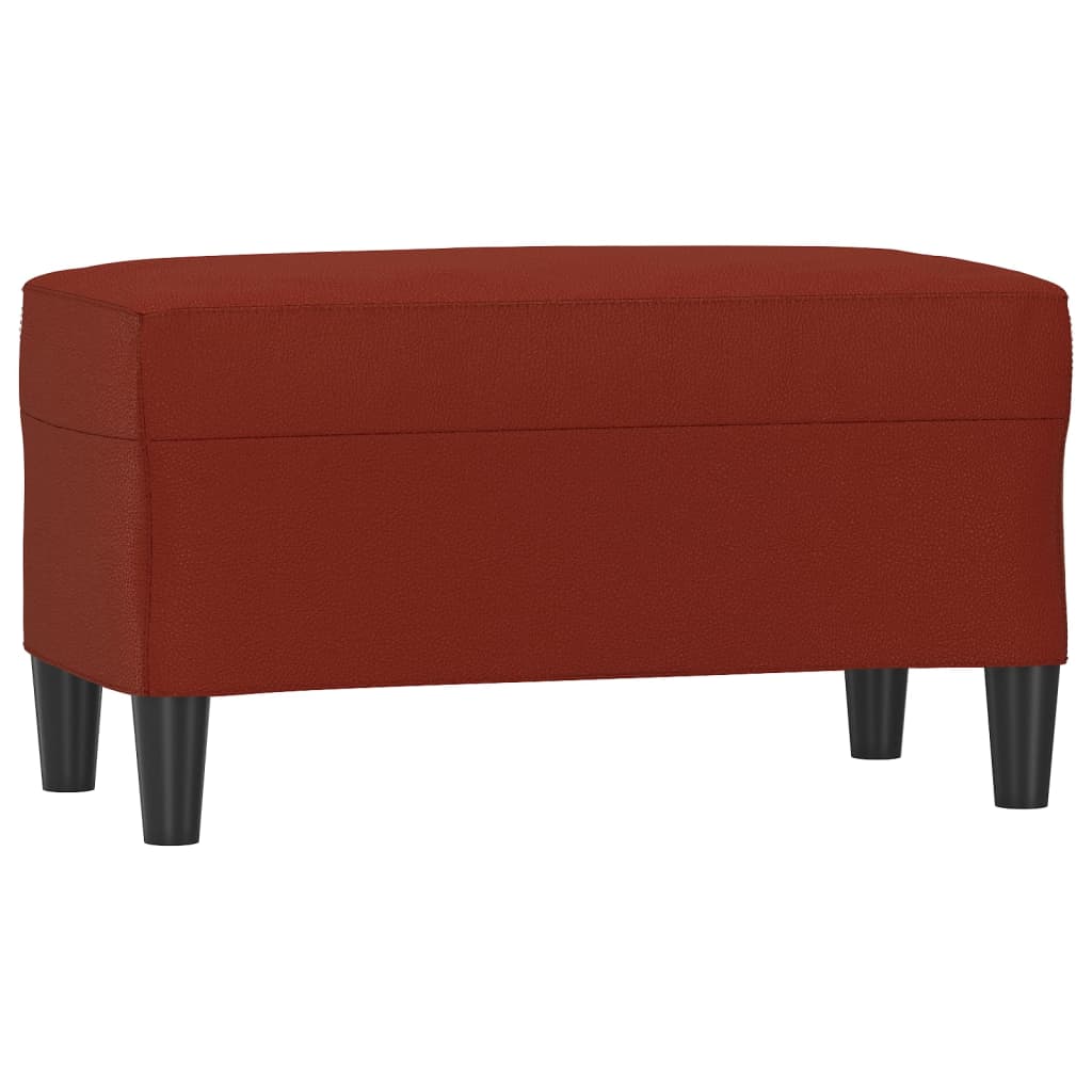 Banc Rouge bordeaux 70x35x41 cm Similicuir - XIOS