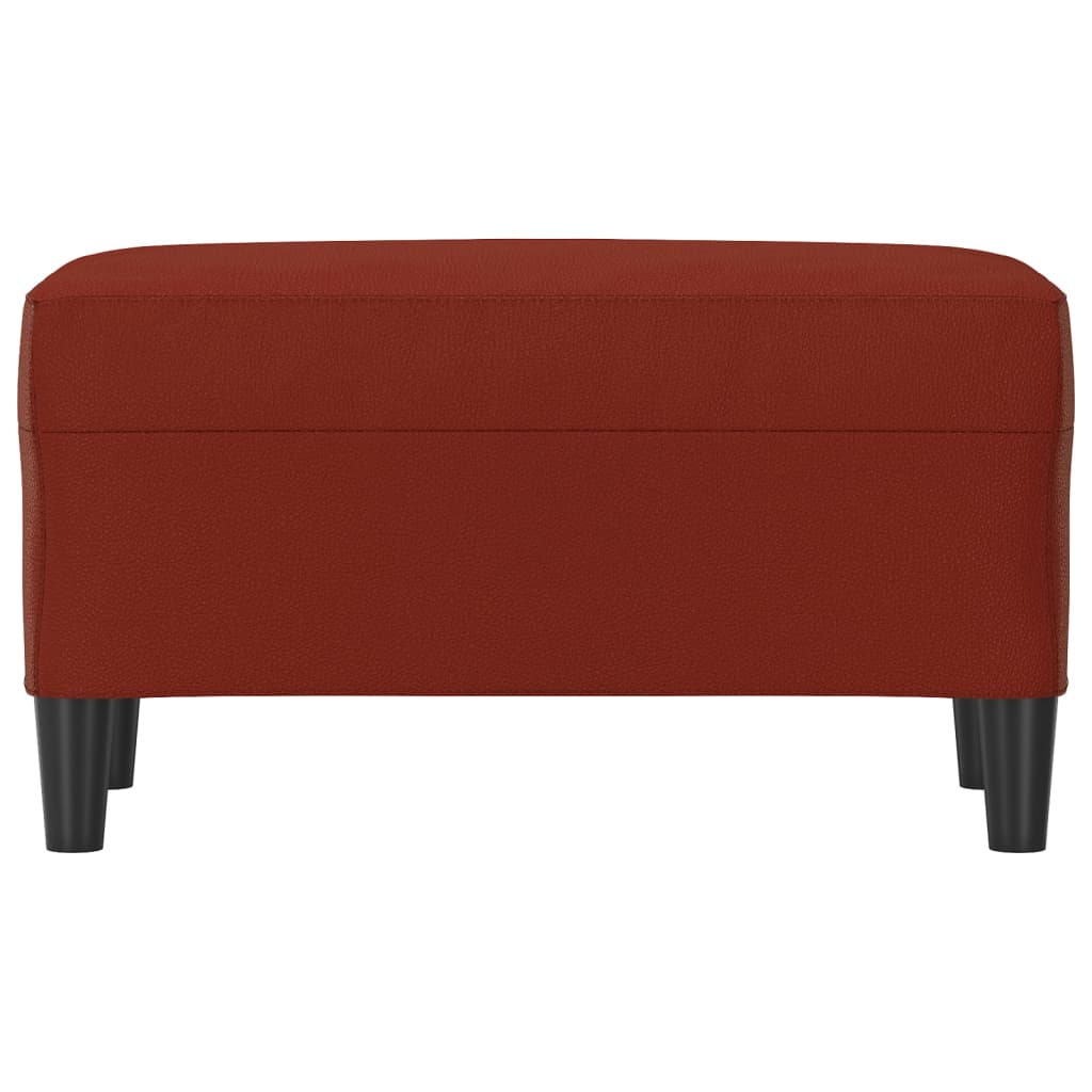 Banc Rouge bordeaux 70x35x41 cm Similicuir - XIOS