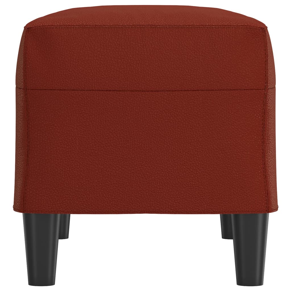 Banc Rouge bordeaux 70x35x41 cm Similicuir - XIOS