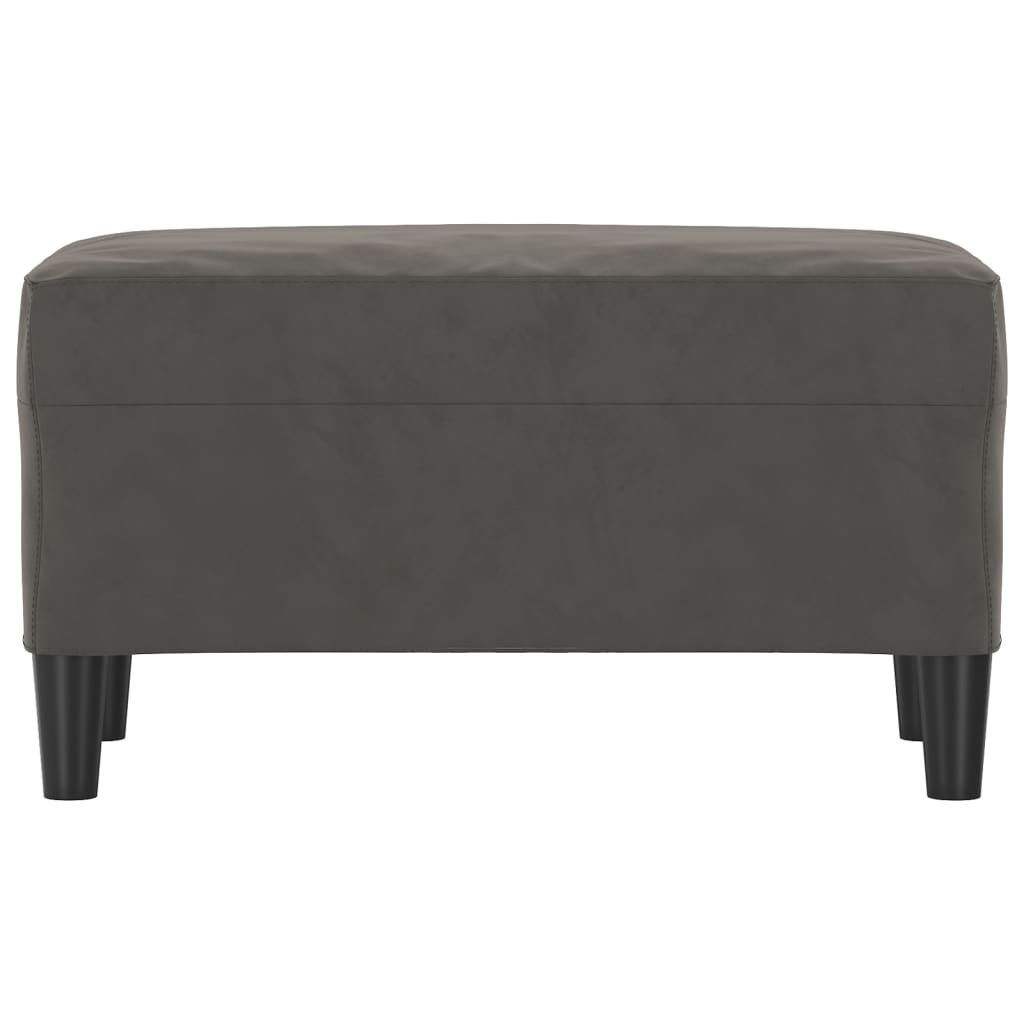 Banc Gris foncé 70x35x41 cm Velours - XIOS