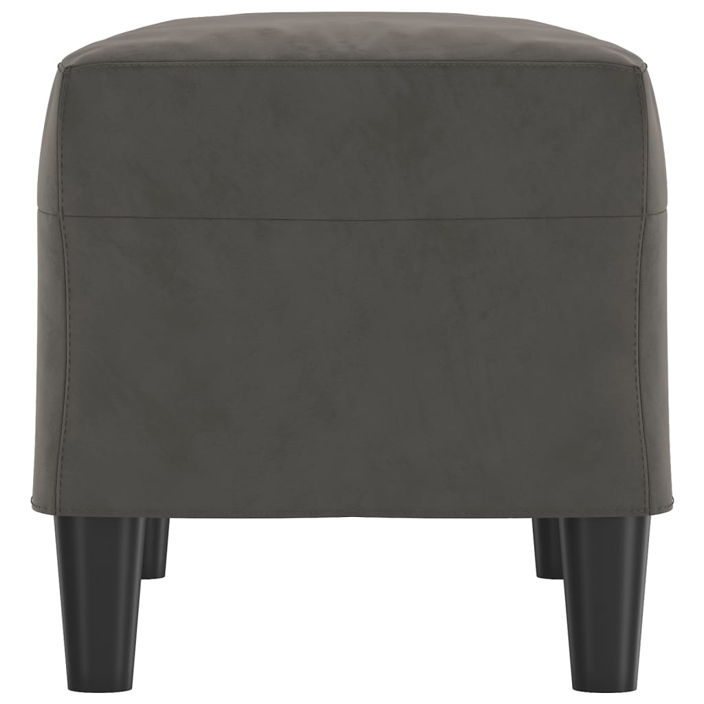 Banc Gris foncé 70x35x41 cm Velours - XIOS