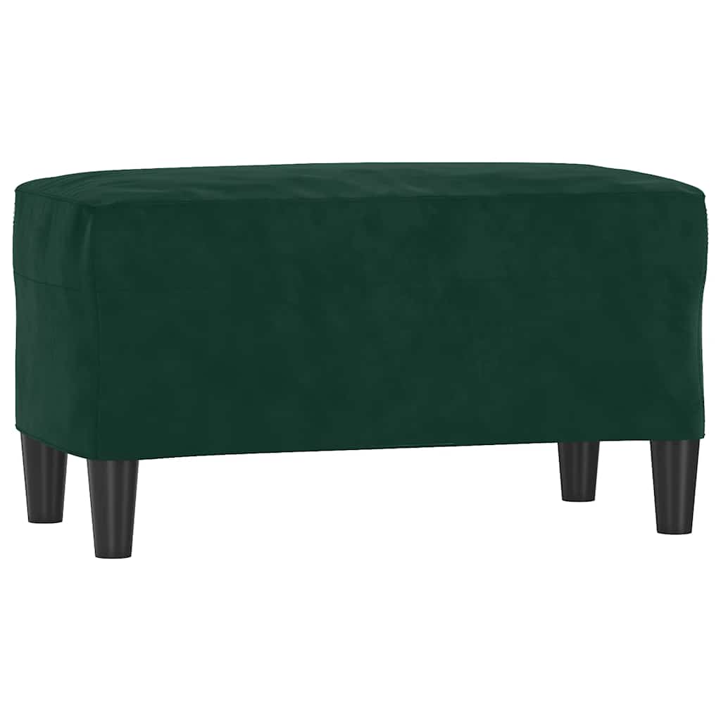 Banc Vert foncé 70x35x41 cm Velours - XIOS