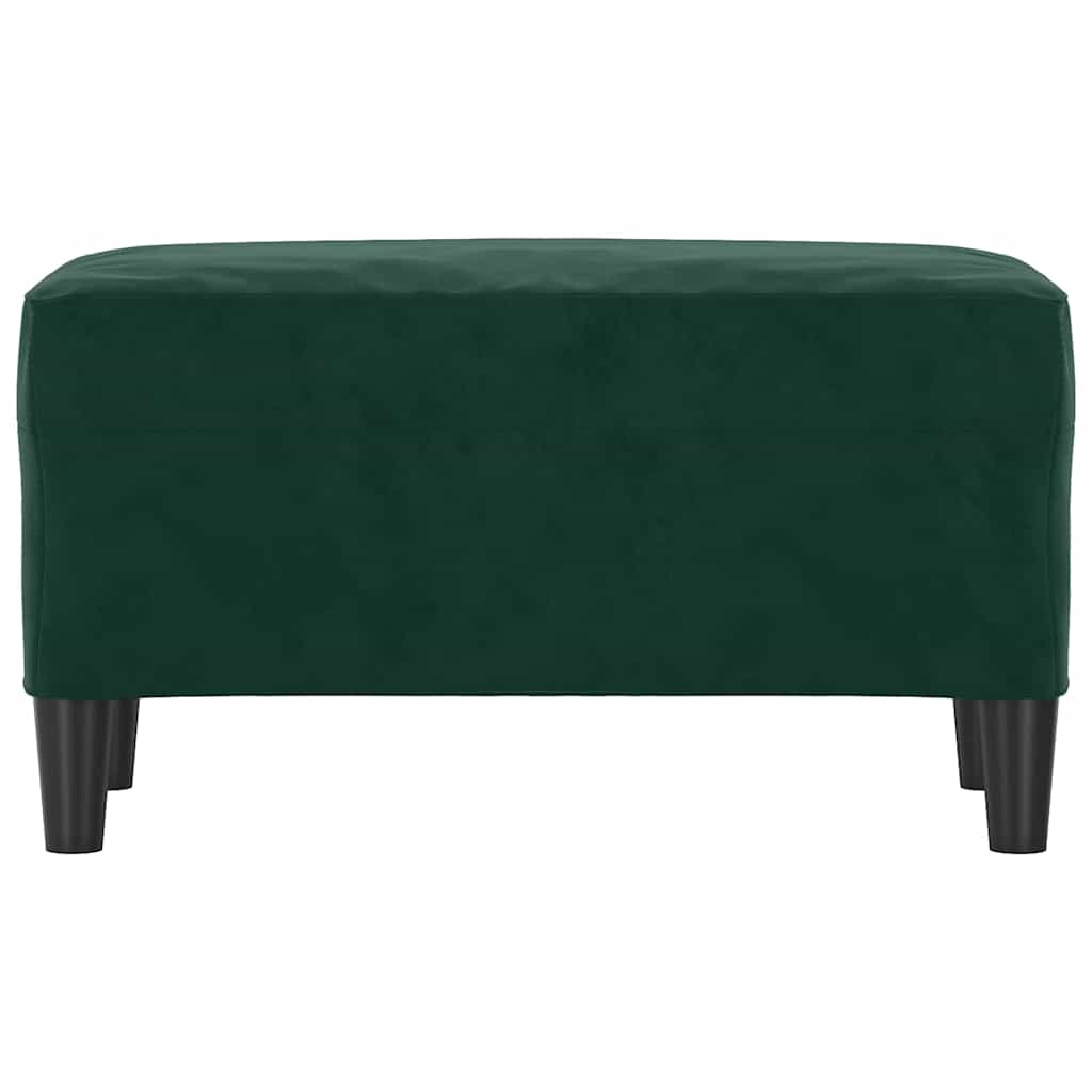 Banc Vert foncé 70x35x41 cm Velours - XIOS