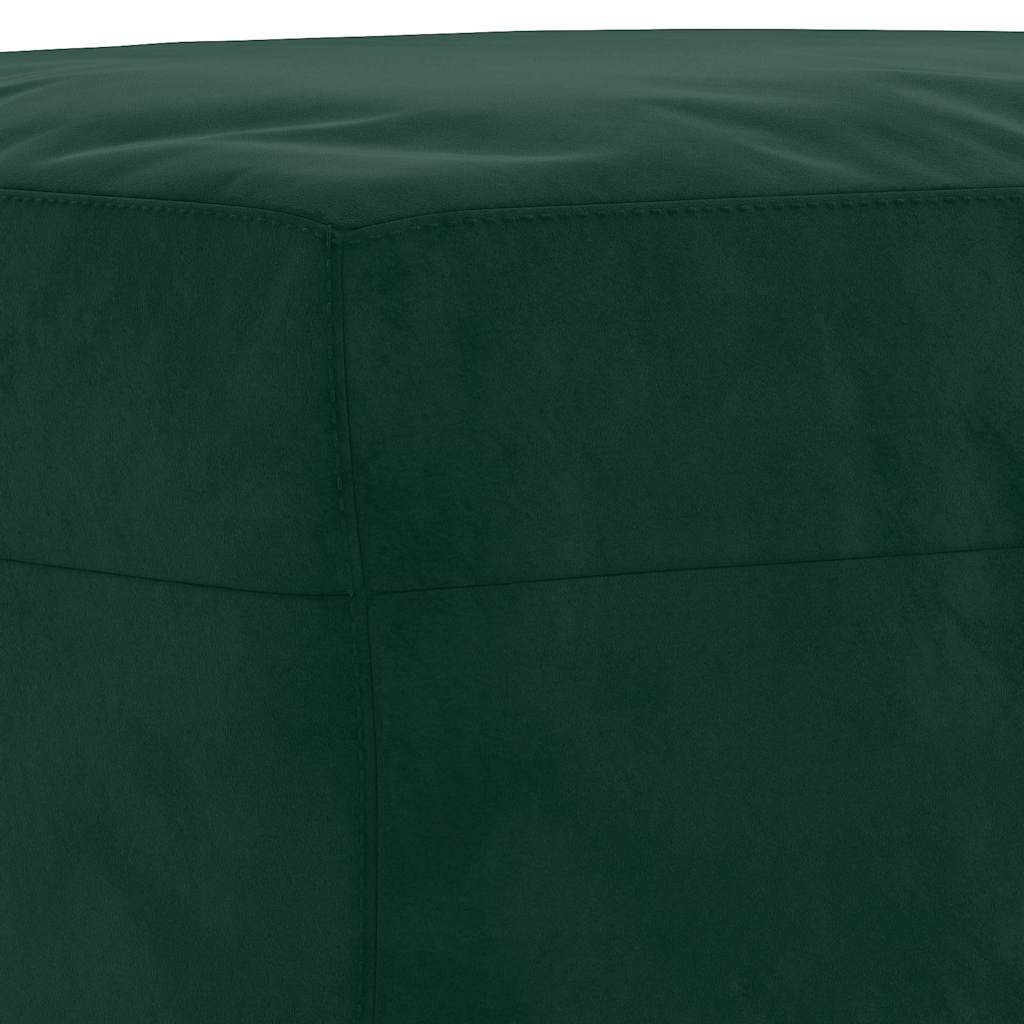Banc Vert foncé 70x35x41 cm Velours - XIOS