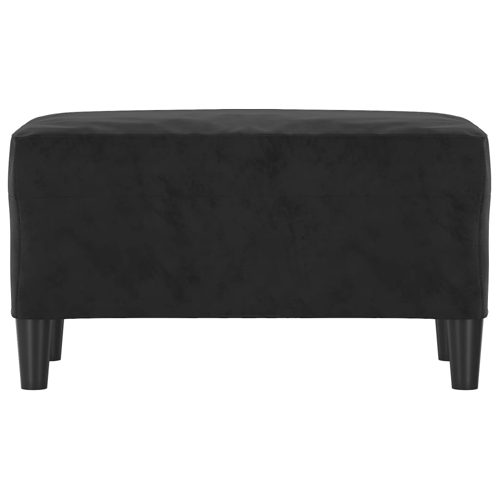 Banc Noir 70x35x41 cm Velours - XIOS