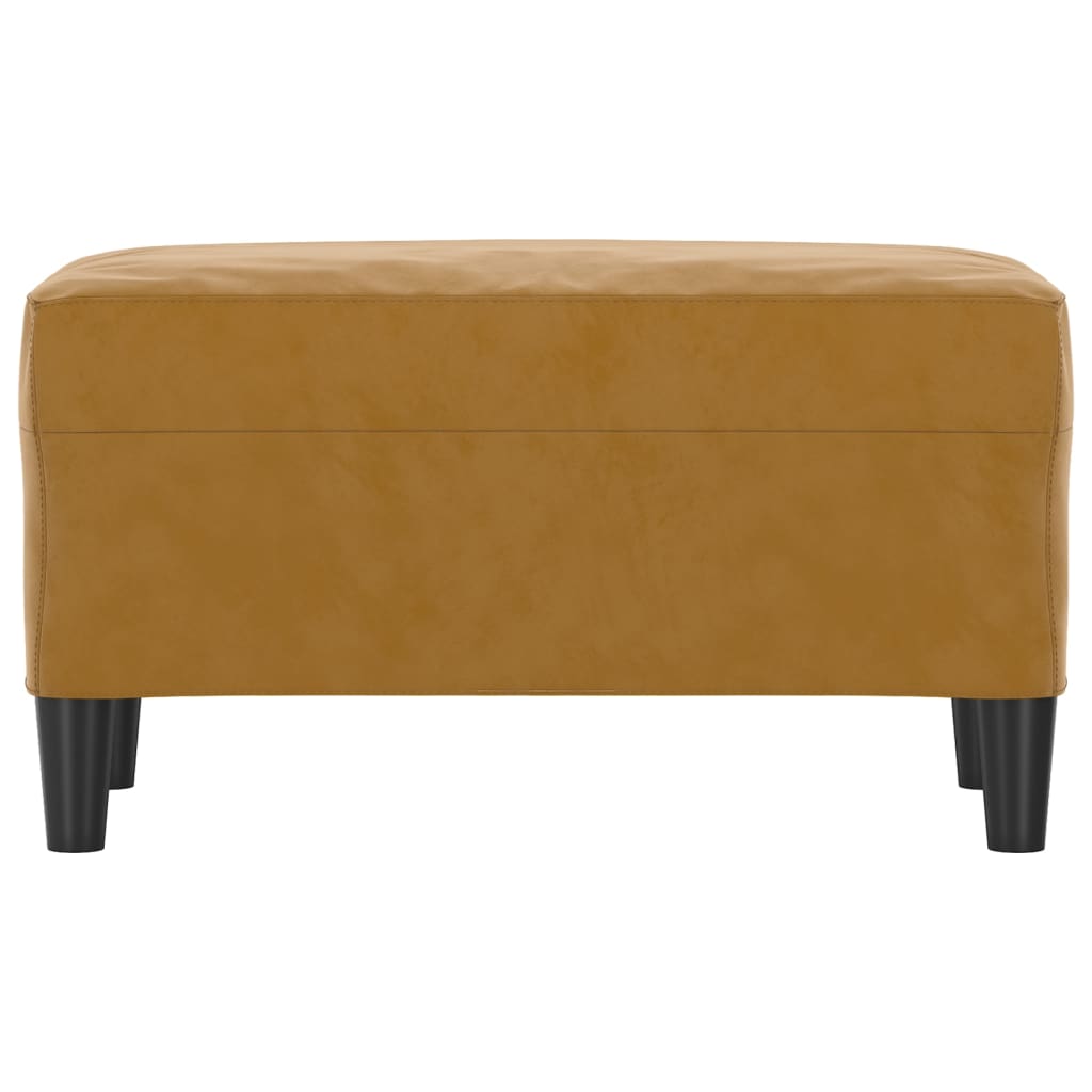 Banc Marron 70x35x41 cm Velours - XIOS