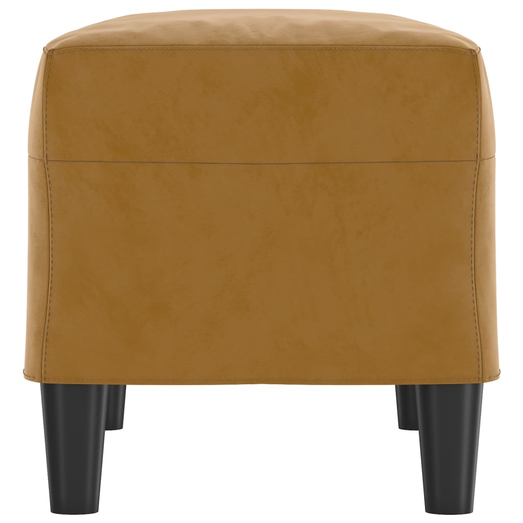 Banc Marron 70x35x41 cm Velours - XIOS