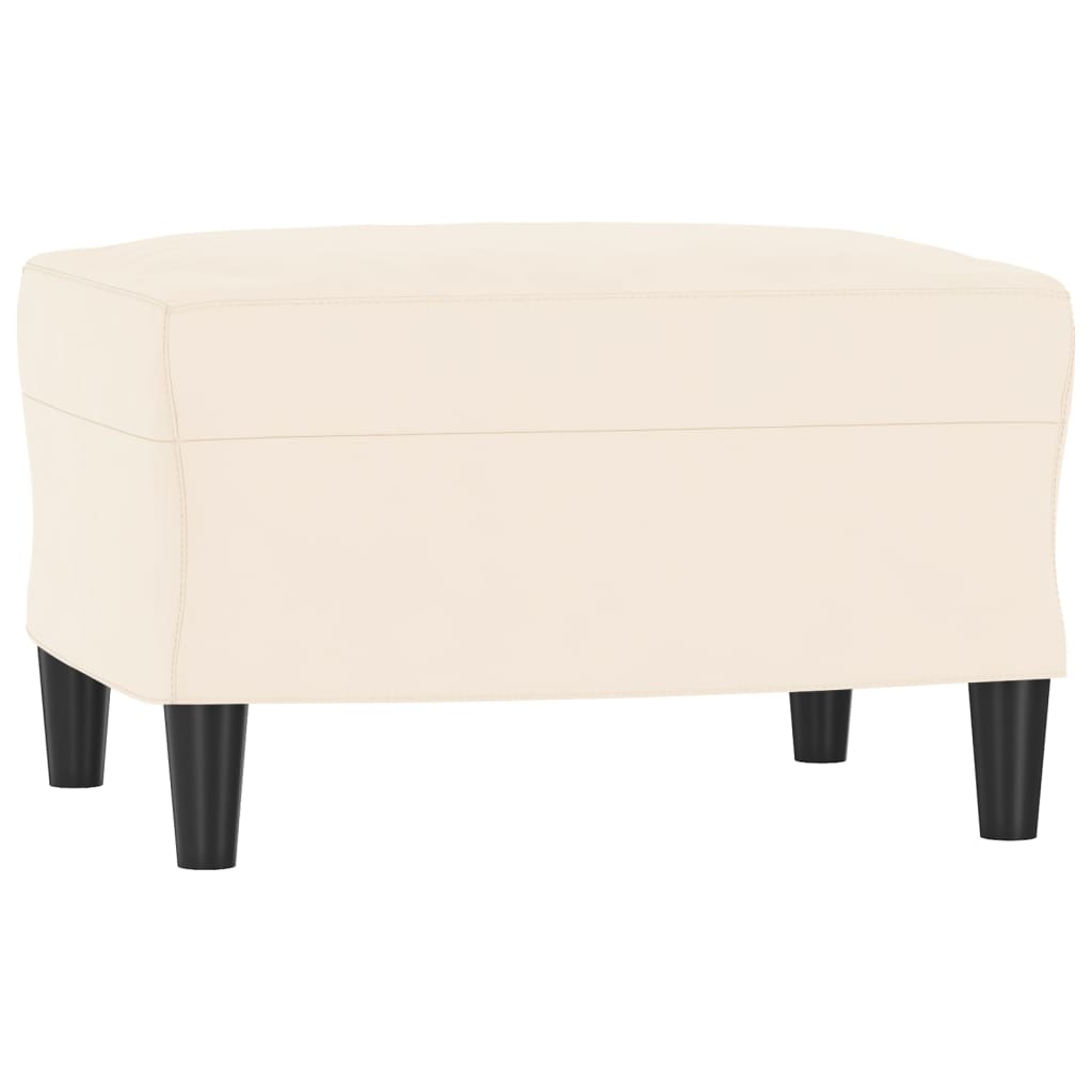 Banc Crème 70x35x41 cm Velours - XIOS
