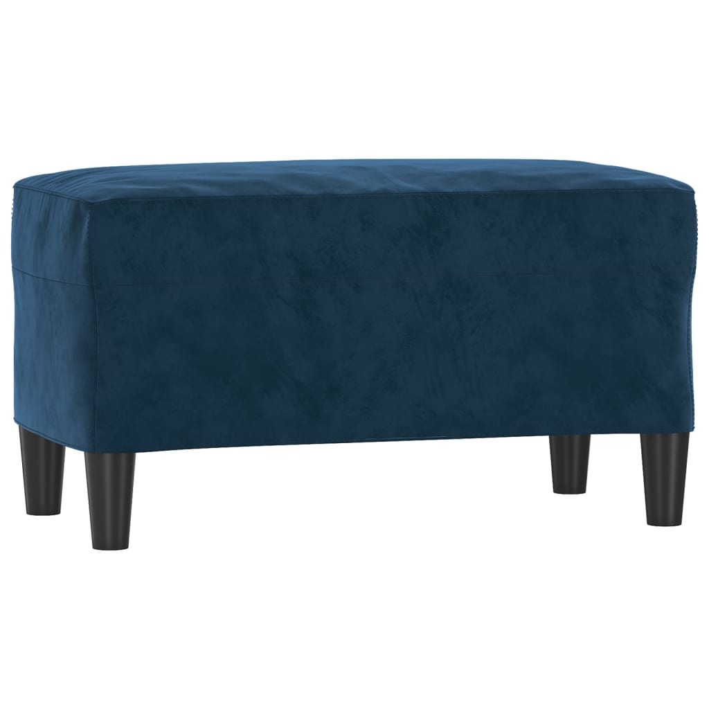 Banc Bleu 70x35x41 cm Velours - XIOS