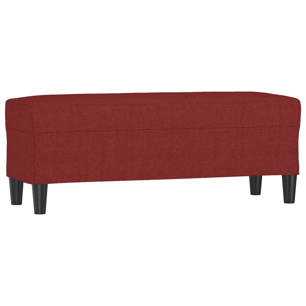 Banc Rouge bordeaux 100x35x41 cm Tissu - XIOS
