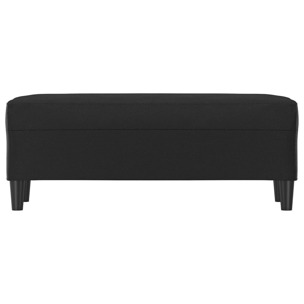 Banc Noir 100x35x41 cm Similicuir - XIOS