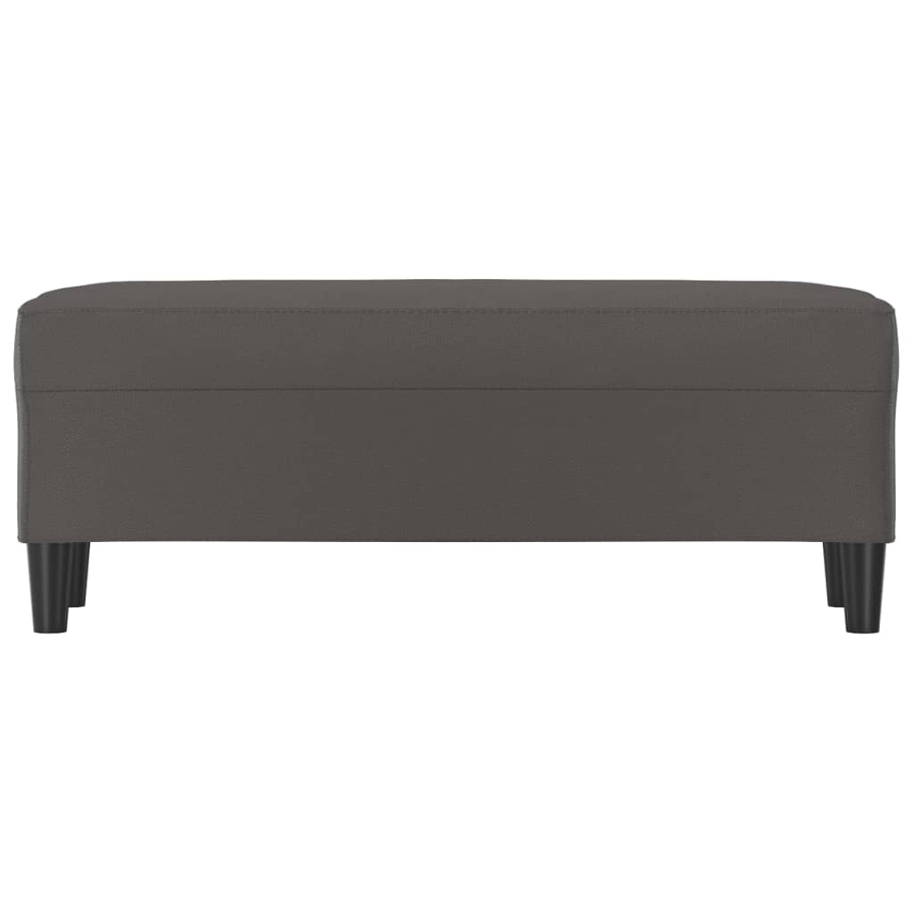 Banc Gris 100x35x41 cm Similicuir - XIOS