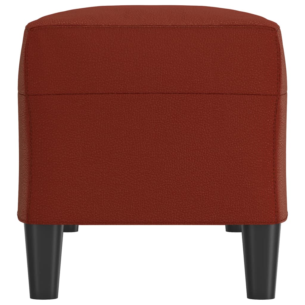Banc Rouge bordeaux 100x35x41 cm Similicuir - XIOS