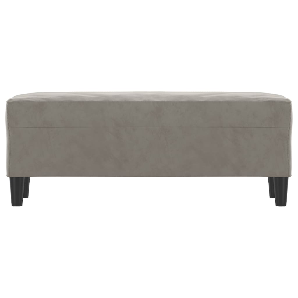 Banc Gris clair 100x35x41 cm Velours - XIOS