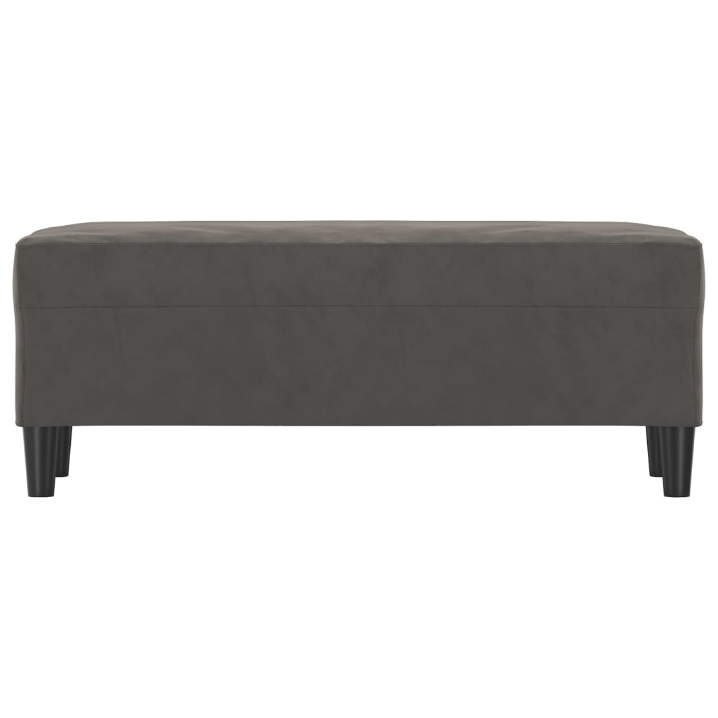 Banc Gris foncé 100x35x41 cm Velours - XIOS